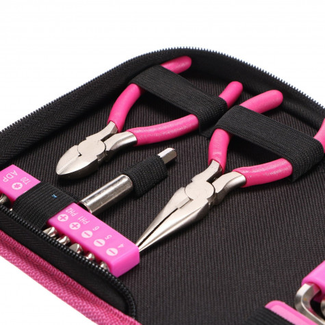 SIXTOL Sada nářadí Home pink 26 ks ~ 2