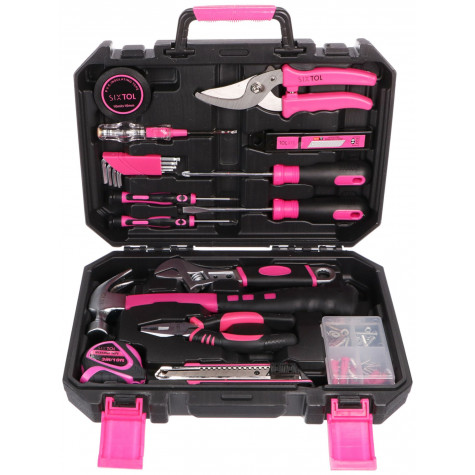 SIXTOL Sada nářadí Home pink 88 ks ~ 1