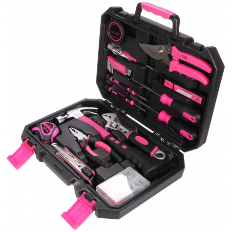 SIXTOL Sada nářadí Home pink 88 ks ~ 4