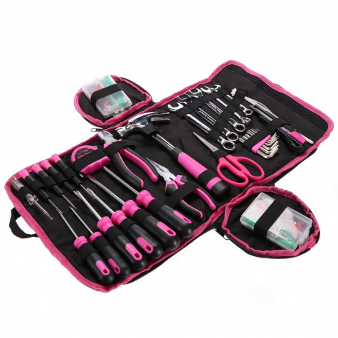 SIXTOL Sada nářadí Home pink bag 120 ks ~ 3