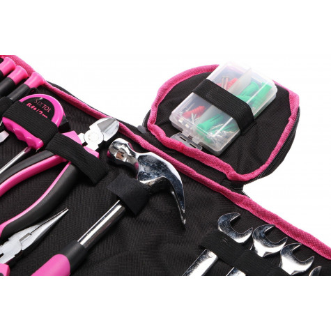 SIXTOL Sada nářadí Home pink bag 120 ks ~ 6
