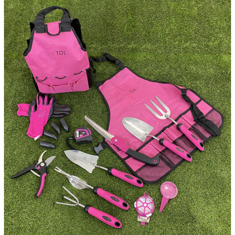 SIXTOL Sada zahradního nářadí Garden pink 12 ks ~ 5