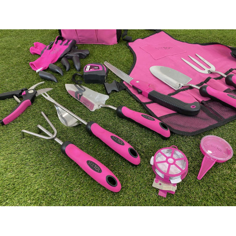 SIXTOL Sada zahradního nářadí Garden pink 12 ks ~ 6