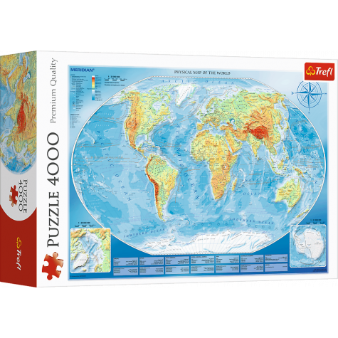 TREFL Puzzle Velká mapa světa 4000 dílků