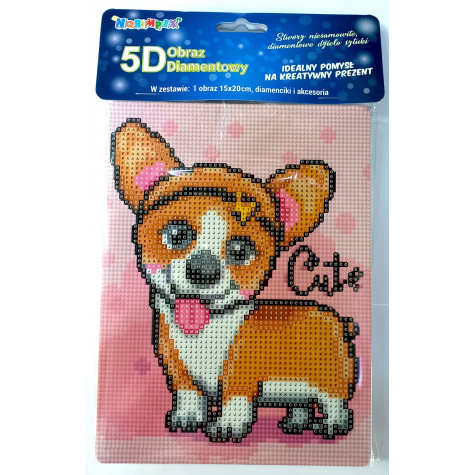 Norimpex Diamantový obrázek malování 15x20cm - Welsh corgi