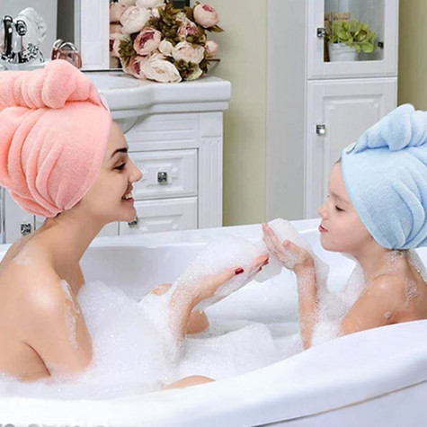 Rychleschnoucí turban na hlavu - růžový ~ 2