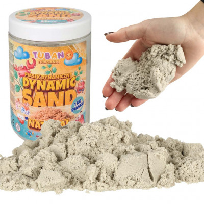 TUBAN Kinetický tekutý písek 1 kg - přírodní hnědý