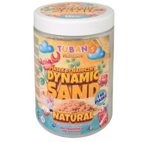 TUBAN Kinetický tekutý písek 1 kg - přírodní hnědý ~ 3