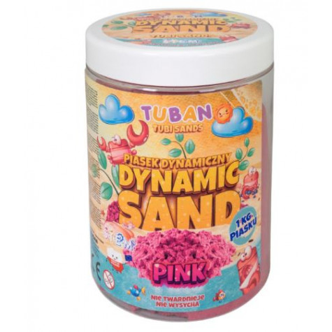 TUBAN Kinetický tekutý písek 1 kg - růžový ~ 3