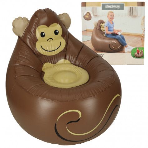 Bestway 75116 Nafukovací dětské křeslo 72x72cm - Opice ~ 1