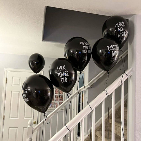 Drzé narozeninové balónky 10 ks - černé