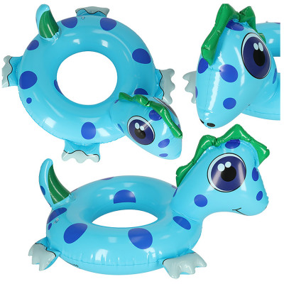 Nafukovací dětský kruh 50 cm - Dinosaurus modrý