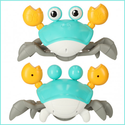 Interaktivní chodící krab se zvukem - zelený ~ 6