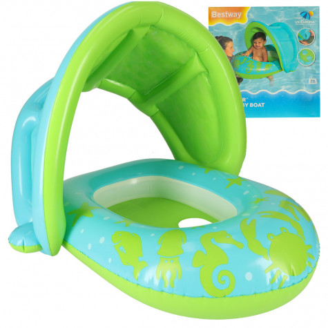 Bestway 34091 Nafukovací baby člun se stříškou - zelený ~ 1