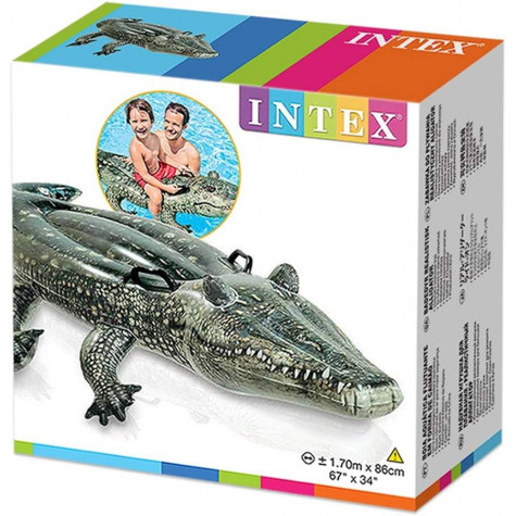 Intex 57551 Lehátko Krokodýl nafukovací s úchyty 170x86cm