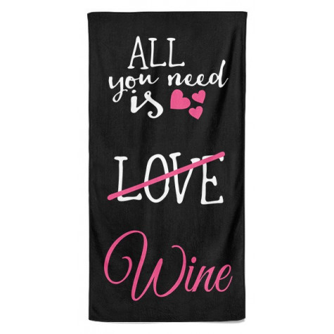 Osuška 140 x 70 cm - Wine love ~ 1