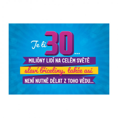 Albi Hrací přání k narozeninám - 30 - pop-up ~ 1