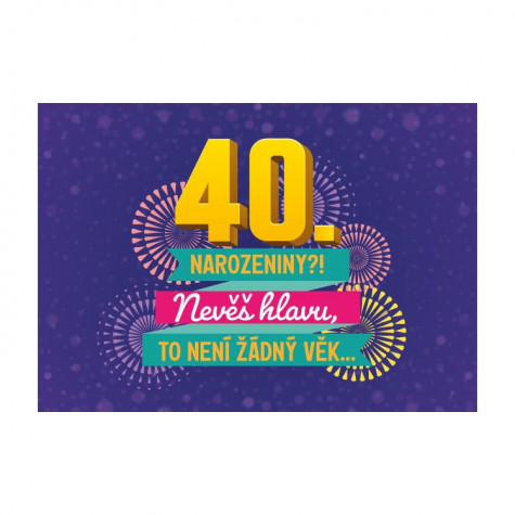 Albi Hrací přání k narozeninám - 40 - pop-up ~ 1