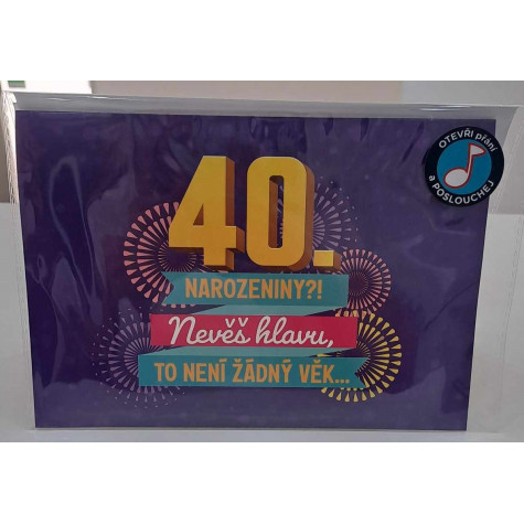 Albi Hrací přání k narozeninám - 40 - pop-up ~ 3