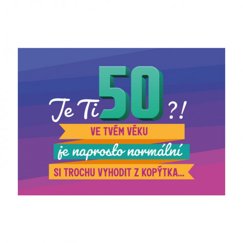 Albi Hrací přání k narozeninám - 50 - pop-up ~ 1