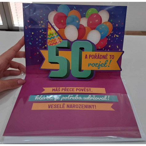 Albi Hrací přání k narozeninám - 50 - pop-up ~ 2