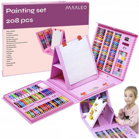 Kruzzel 17239 Výtvarná sada Mega Art Set 208 ks růžová ~ 1