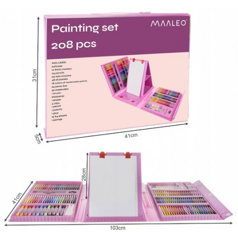 Kruzzel 17239 Výtvarná sada Mega Art Set 208 ks růžová ~ 4