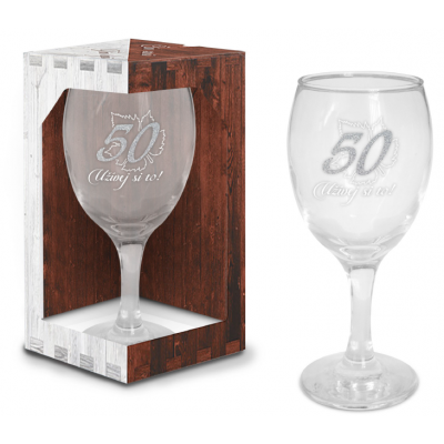 Sklenice na víno - narozeniny 50