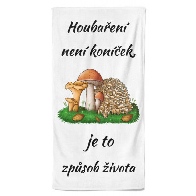 Osuška 140 x 70 cm - Houbaření je život