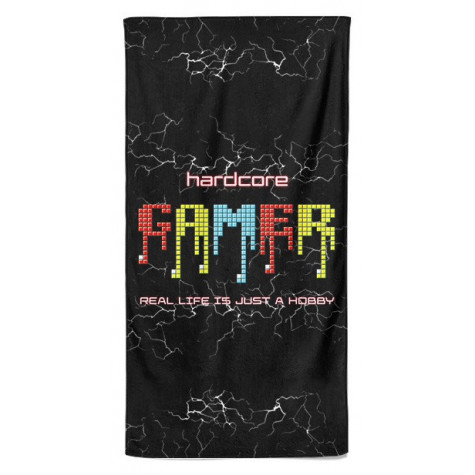 Osuška 140 x 70 cm - Hardcore gamer ~ 1