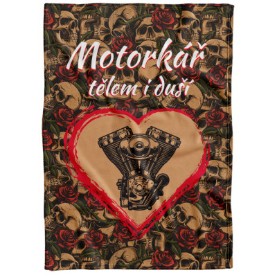 Deka 200 x 140 cm - Motorkář tělem i duší