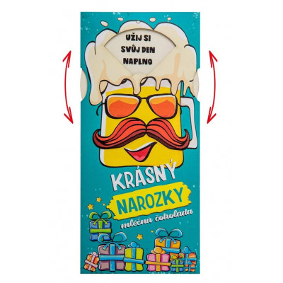 Dárková interaktivní čokoláda 100 g - K narozeninám - Pivo