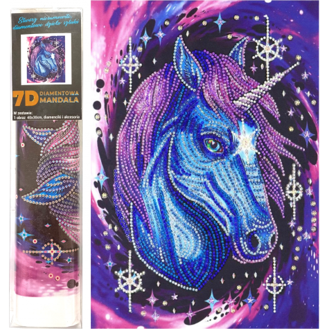 Norimpex Diamantové malování 7D obrázek 30x40cm - Hvězdný jednorožec ~ 1