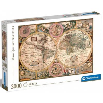 CLEMENTONI Puzzle Stará mapa 3000 dílků