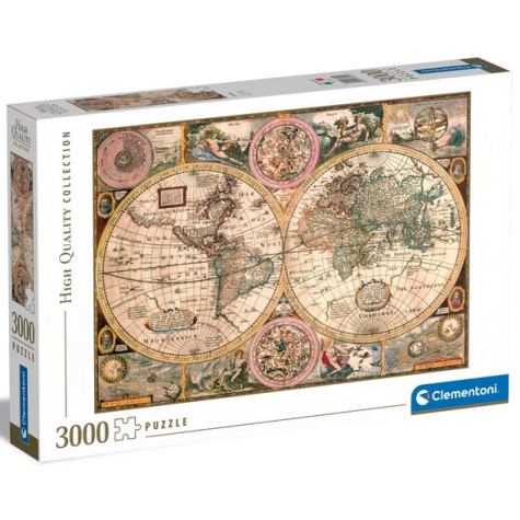 CLEMENTONI Puzzle Stará mapa 3000 dílků ~ 1