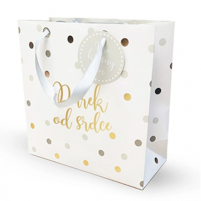 Nekupto DC7 Dárková taška - Dárek od srdce 23x23x10cm