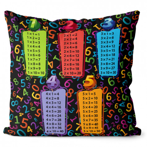 Polštář oboustranný 40 x 40 cm - Násobilka ~ 1