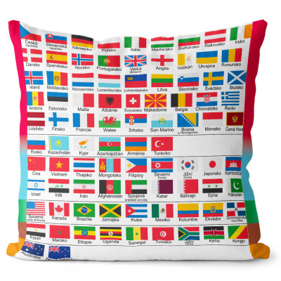 Polštář oboustranný 40 x 40 cm - Nejdůležitější vlajky