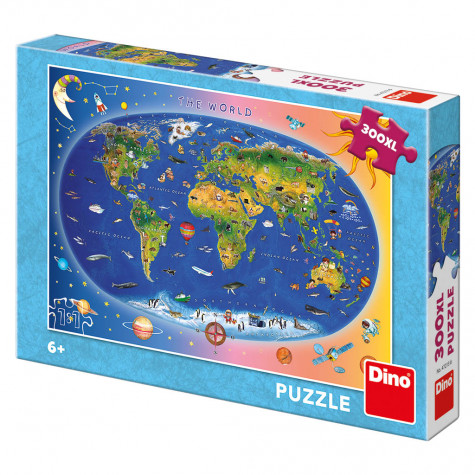 Dino Puzzle Dětská mapa 300XL dílků ~ 1