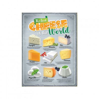 Nekupto Plechová cedule 30x40cm - The Best Cheese of the World