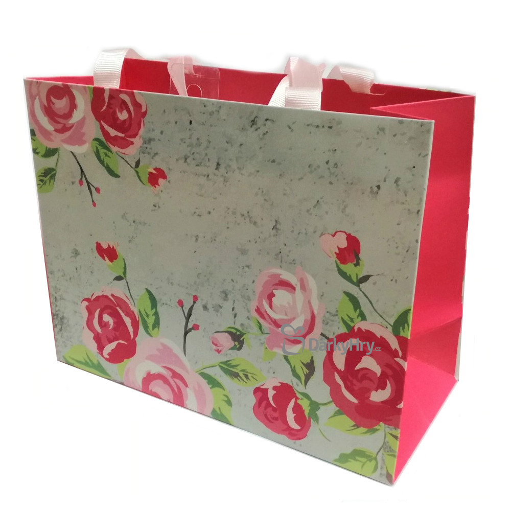Dárková taška - Růže - střední 23x17,5x10
