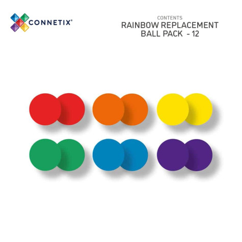 CONNETIX Rainbow Ball Pack 12 kuliček ~ 4