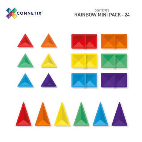CONNETIX Rainbow Mini Pack 24 dílů ~ 5