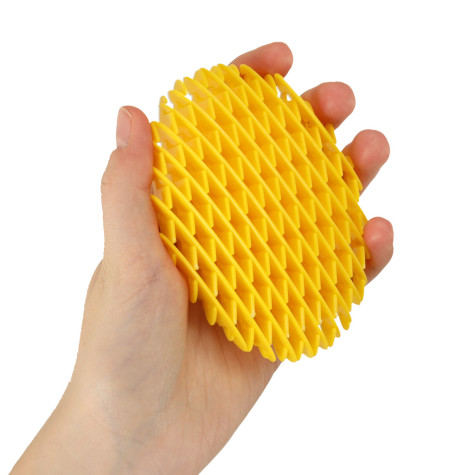 KIK Smyslová antistresová natahovací hračka Fidget Worm žlutá ~ 3