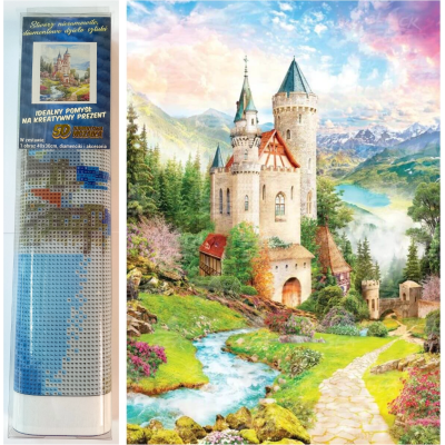 Norimpex Diamantový obrázek malování 30x40cm - Pohádkový zámek II