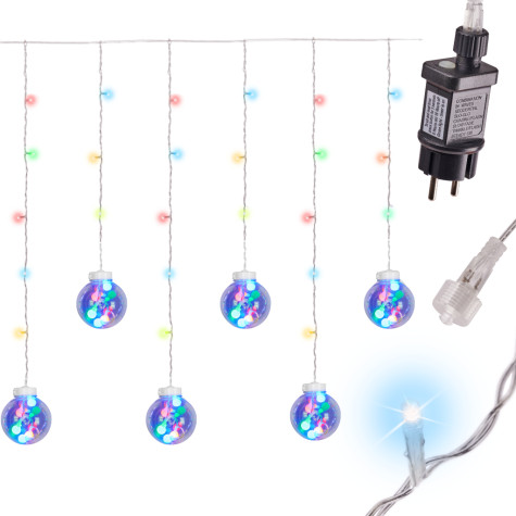 KIK Závěsná LED světla 3m 108 LED multicolour ~ 1