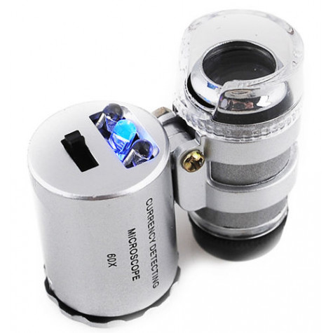 Kapesní mikroskop s LED osvětlením 60x ZOOM