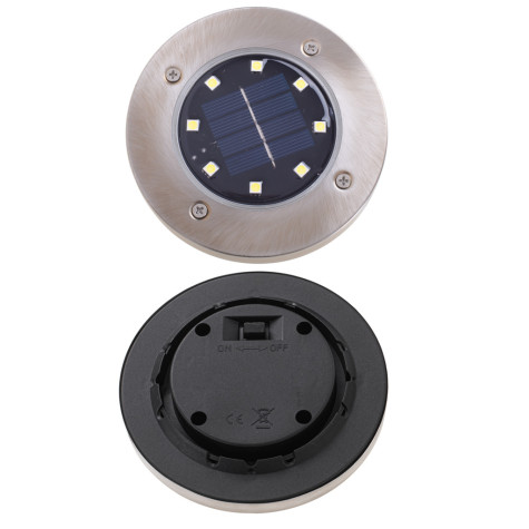 KIK Zahradní solární pozemní lampa 8LED 4ks teplá bílá ~ 5