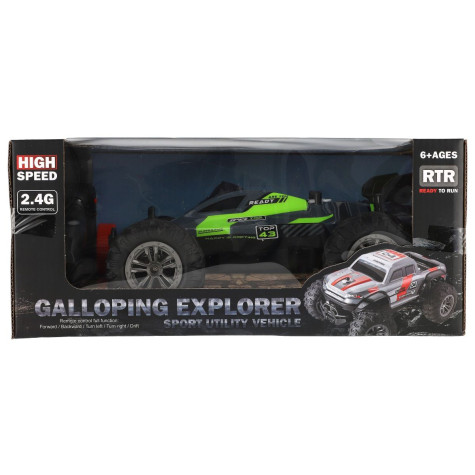 Auto RC Buggy rychlostní 2,4GHz plast 25cm na baterie zelené ~ 8