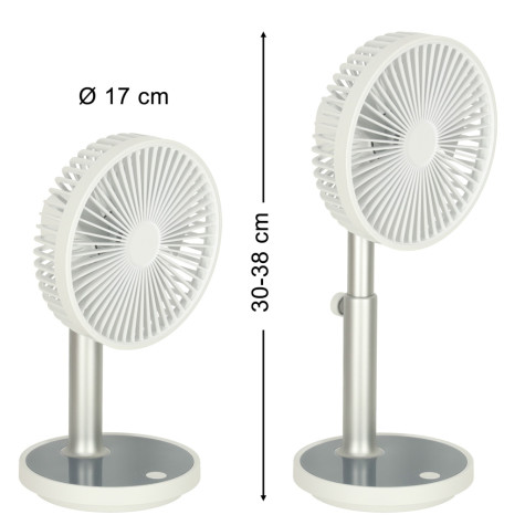 KIK Stojanový ventilátor na noze bílý ~ 7